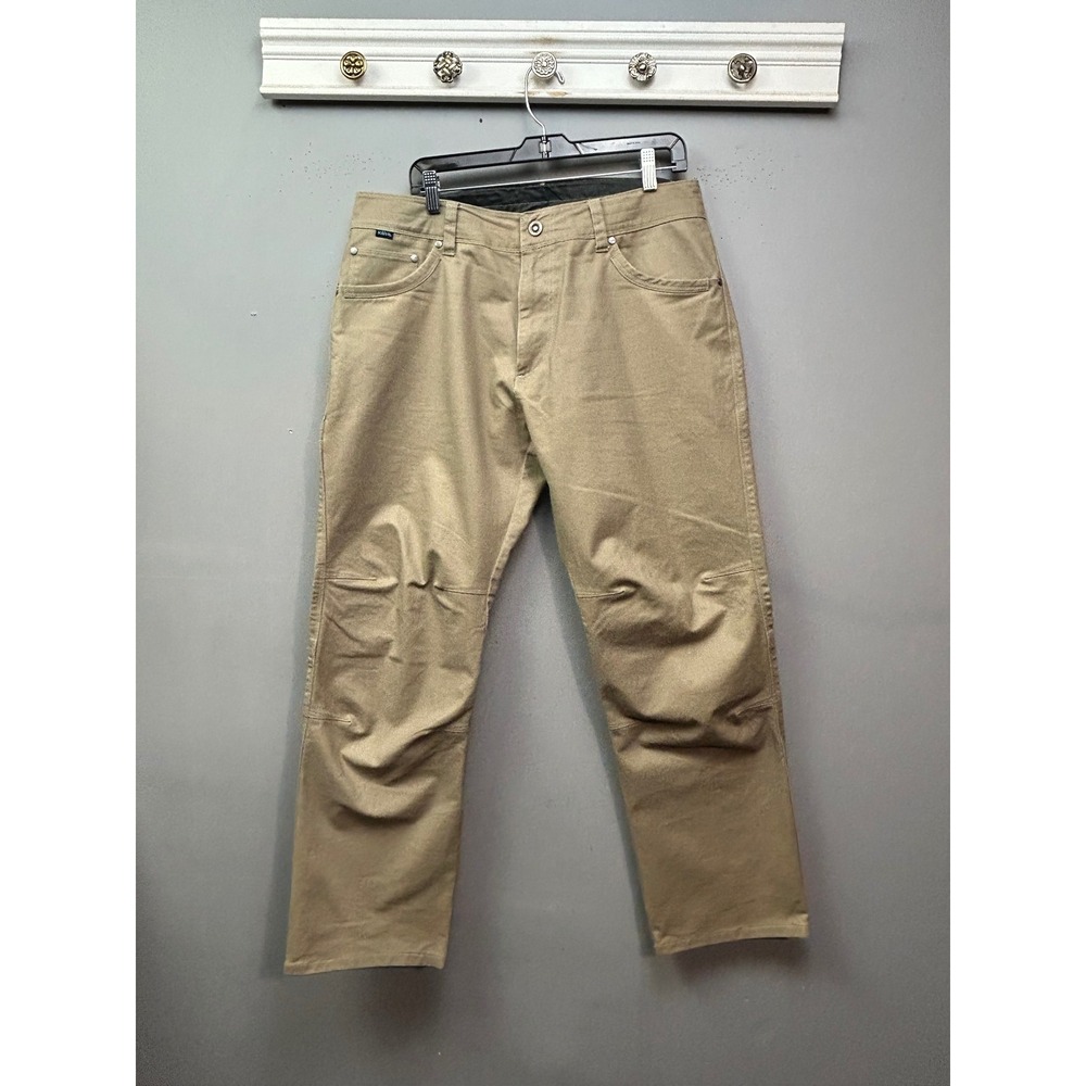 KUHL Pants Mens 35x30 Khaki Tan Rydr Vintage Patina Dye Articulated Knee Hiking